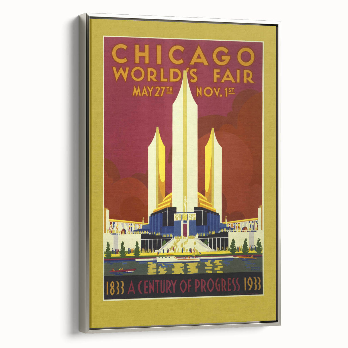 Retro Chicago World’s Fair Poster – Vintage Art Deco Print