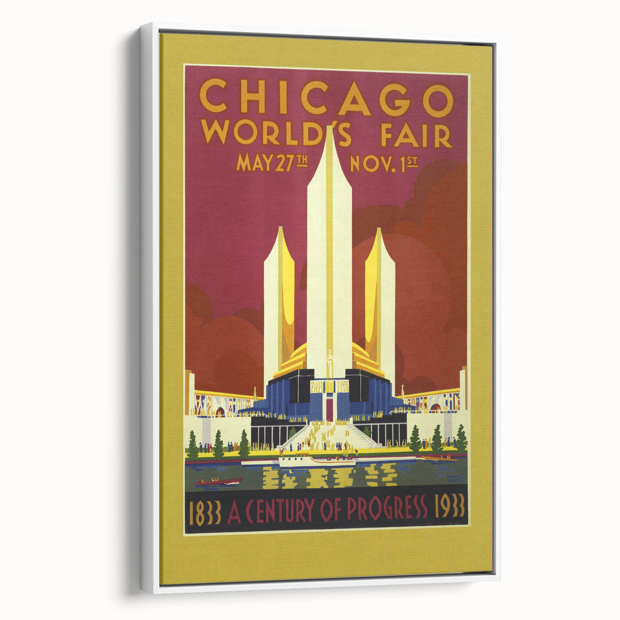 Retro Chicago World’s Fair Poster – Vintage Art Deco Print