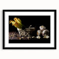 Rustic Garlic & Squash Blossom Art – Vintage Kitchen Wall Print