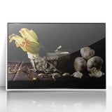 Rustic Garlic & Squash Blossom Art – Vintage Kitchen Wall Print