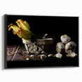 Rustic Garlic & Squash Blossom Art – Vintage Kitchen Wall Print