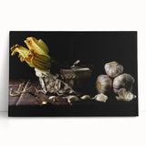 Rustic Garlic & Squash Blossom Art – Vintage Kitchen Wall Print