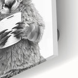 Kangaroo Bathroom Wall Art - Minimalist Black and White Decor