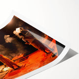 Extra large wall art featuring line art flowers in a minimalist style on a rolled print, ideal for large living room decor.