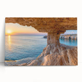 Large black and white photo of a European street scene on stretched canvas, ideal for kitchen wall art.