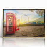 Art deco poster of London skyline in gold and black, framed acrylic, suitable for modern art wall decor.