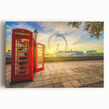 Black and white stretched canvas of London skyline, ideal for kitchen wall art or bedroom ambiance.