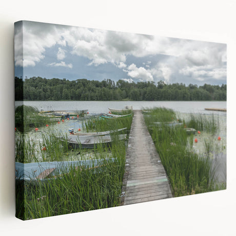 Large canvas print of a European cityscape in muted earth tones, ideal for kitchen wall art.