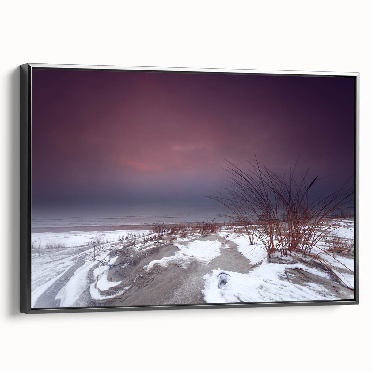 Black and white landscape art painting of a European scenery on a framed canvas, suitable for bedroom decor.