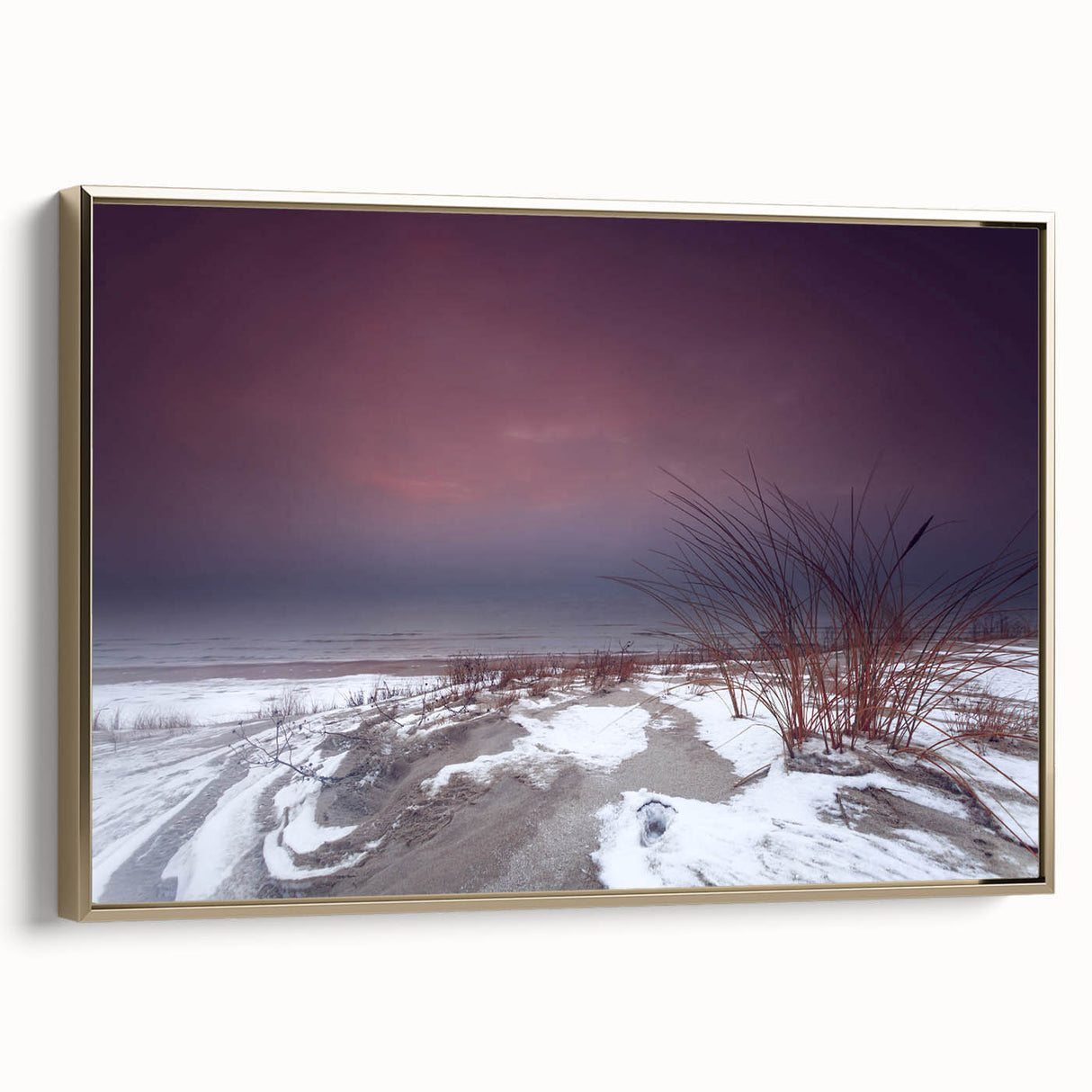 Framed canvas depicting a vintage-style black and gold landscape of Lithuania, suitable for bedroom wall art.