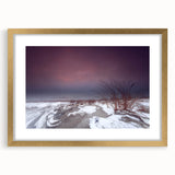 Extra large abstract art print of a European landscape in textured gold frame, ideal for living room decor.