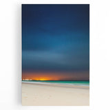 Black and white stretched canvas of Yucatan scenery, ideal for kitchen wall art.