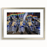Textured abstract art print of a Bolivian landscape in silver frame, ideal for bedroom decor.