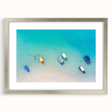 Textured abstract art print depicting a vibrant scene of Brazil in muted earth tones, framed in silver.