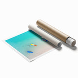 Extra large rolled print of a floral scene in vibrant colors, ideal for classy bathroom or large living room wall art.