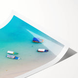 Extra large wall art featuring line art flowers in soft pastel shades on a rolled canvas, ideal for large living room decor.