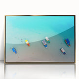 Large art print of a Brazilian landscape in muted earth tones on a gold-framed acrylic, suited for modern art wall decor.