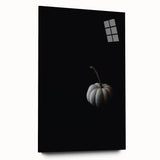 Large abstract wall art depicting fall trees in orange and red hues on acrylic glass.