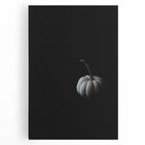 Large art depicting a black and white abstract design on stretched canvas, ideal for kitchen wall art.