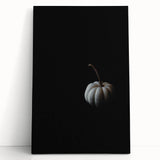 Large black and white stretched canvas depicting a serene autumn landscape, ideal for kitchen wall art or bedroom ambiance.