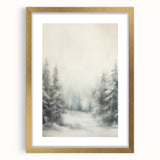 Extra large abstract art print with textured white and blue swirls on canvas, framed in gold, ideal for living room decor.