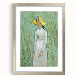 Extra large abstract art print with textured swirls in vibrant blue and yellow on a framed canvas.