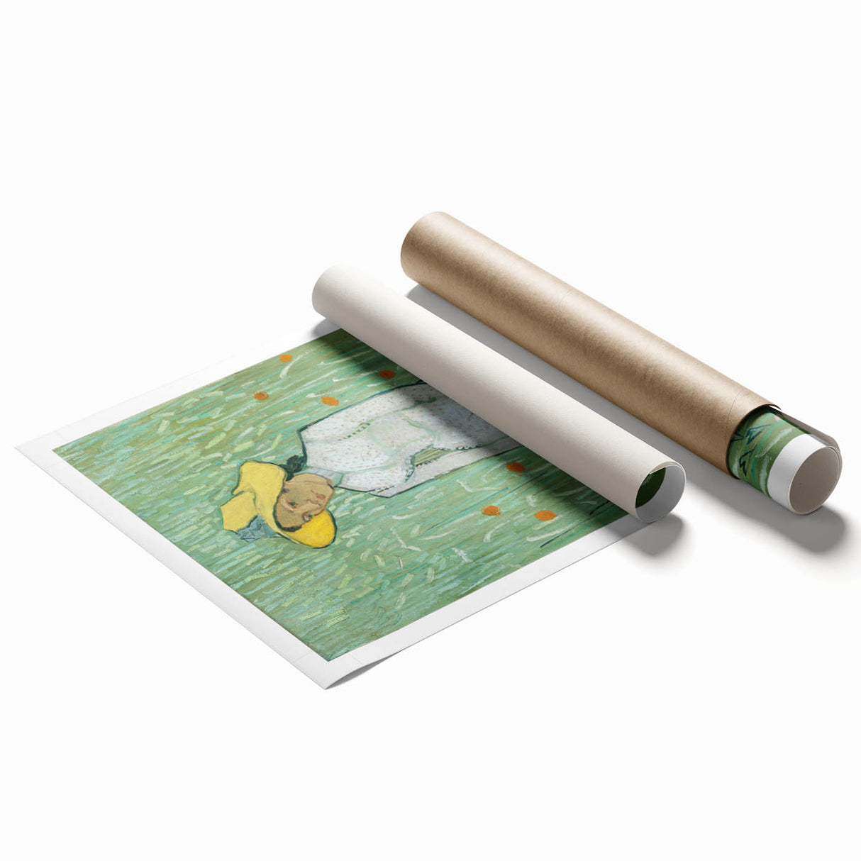 Extra large rolled canvas print featuring a Van Gogh-inspired floral art in vibrant colors.