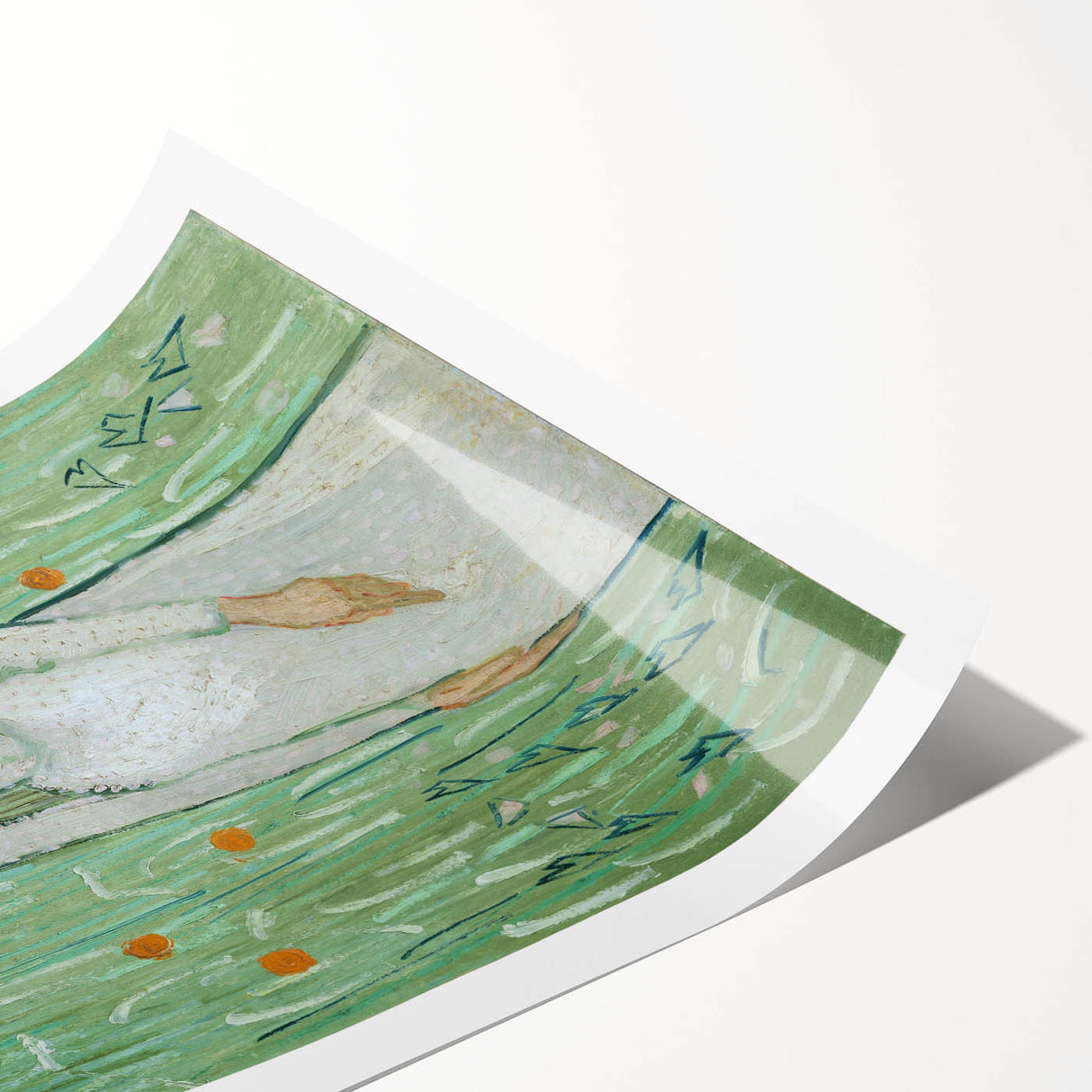 Extra large wall art featuring line art flowers in subtle tones on a rolled print, suitable for large living room decor.
