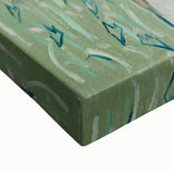 Large art depicting a black and white landscape painting on stretched canvas, suitable for bedroom decor.