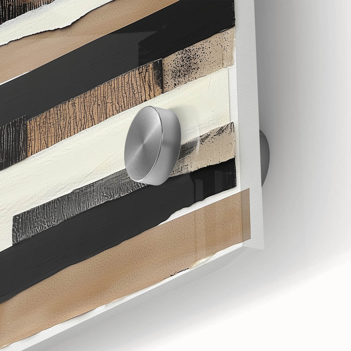 Framed Dining Room Prints – Black & Beige Abstract Wall Art
