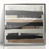 Framed Dining Room Prints – Black & Beige Abstract Wall Art