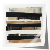 Framed Dining Room Prints – Black & Beige Abstract Wall Art