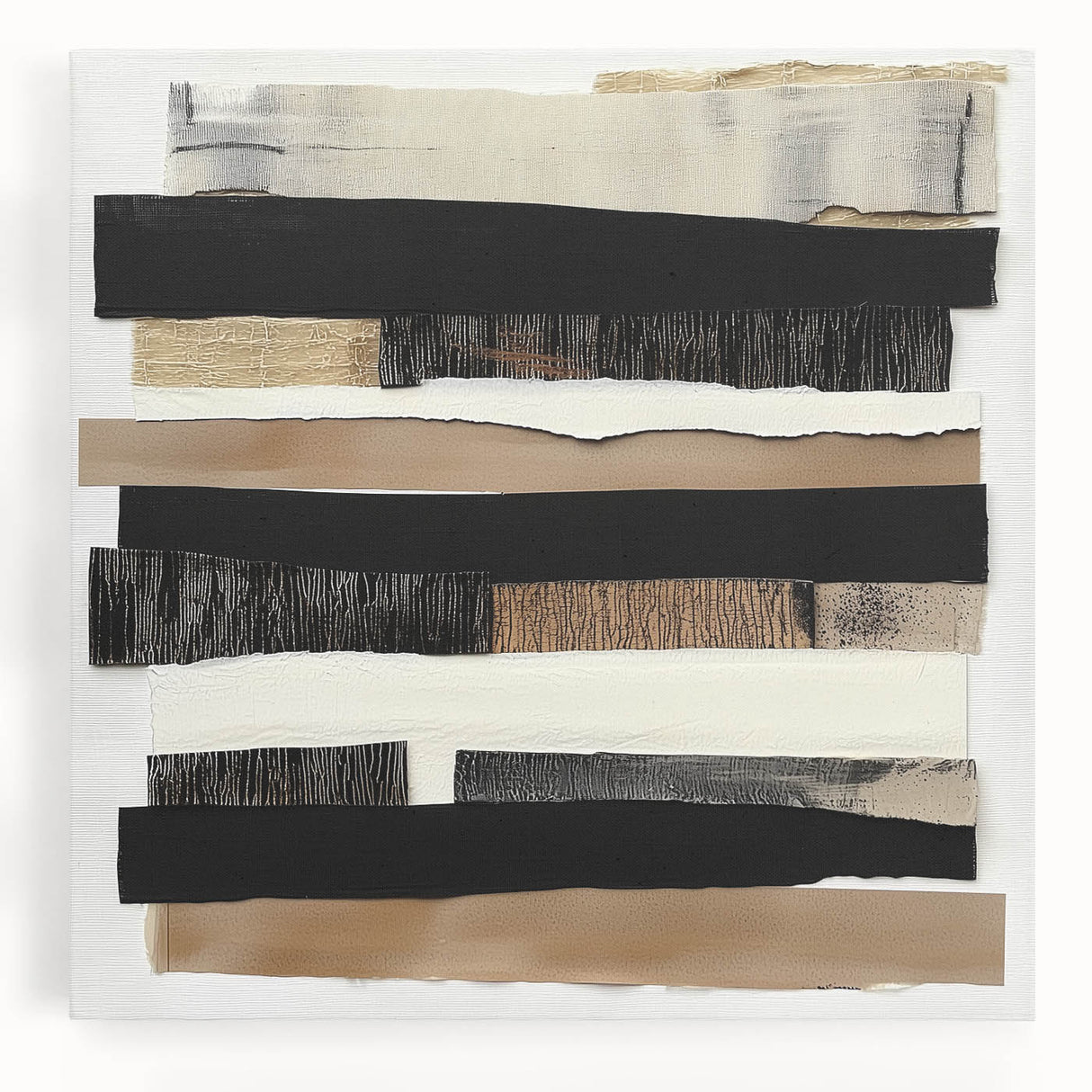 Framed Dining Room Prints – Black & Beige Abstract Wall Art