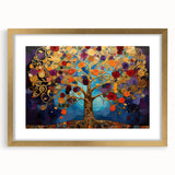 Golden Tree of Life Wall Art - Vibrant Modern Canvas for Living Room