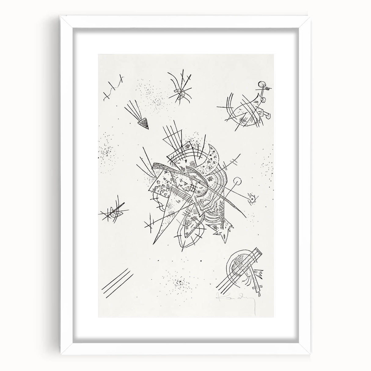 Modern Wall Art: Intricate Abstract Line Art – Minimalist Black & White Decor
