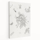 Modern Wall Art: Intricate Abstract Line Art – Minimalist Black & White Decor