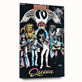 Queen Retro Poster Art - Comic Style Vintage Print - Rock Music Poster