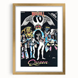 Queen Retro Poster Art - Comic Style Vintage Print - Rock Music Poster
