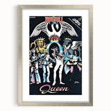 Queen Retro Poster Art - Comic Style Vintage Print - Rock Music Poster