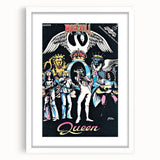 Queen Retro Poster Art - Comic Style Vintage Print - Rock Music Poster