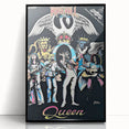 Queen Retro Poster Art - Comic Style Vintage Print - Rock Music Poster