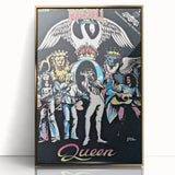 Queen Retro Poster Art - Comic Style Vintage Print - Rock Music Poster