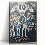 Queen Retro Poster Art - Comic Style Vintage Print - Rock Music Poster