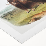 Romanticism Art: Classic Musk Ox Illustration on Historical Canvas