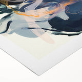 Canvas Art for Dining Area – Abstract Navy & Orange Wall Print