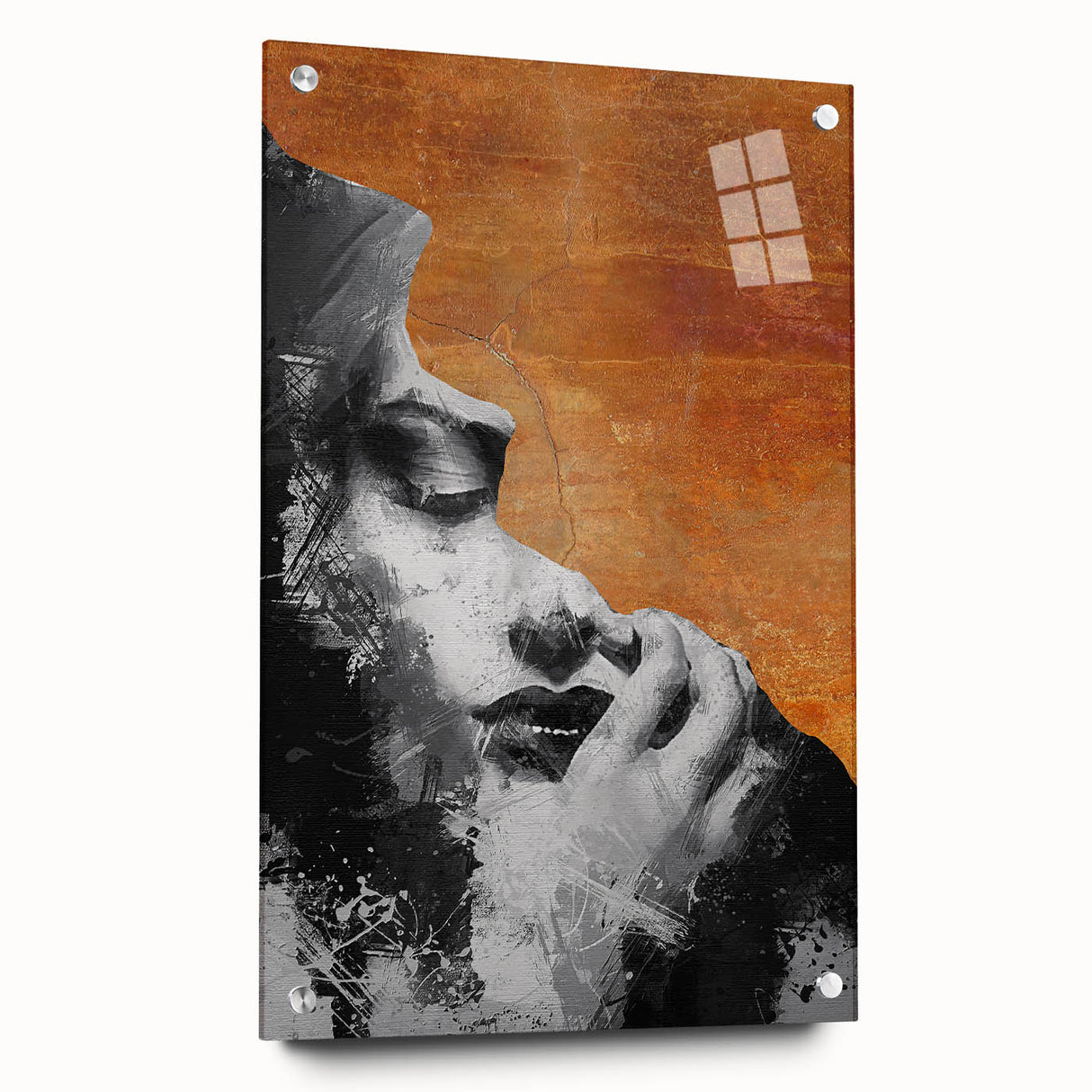 Modern Living Room Wall Art – Abstract Black and White Canvas