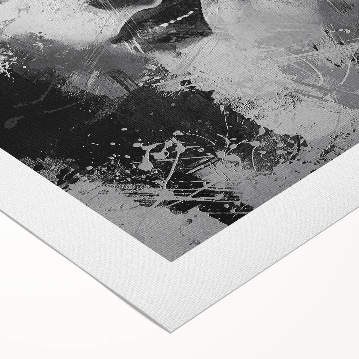 Modern Living Room Wall Art – Abstract Black and White Canvas