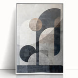 Framed acrylic wall art featuring a minimalist abstract design in soft white tones, showcasing elegant simplicity and modern decor style, perfect for contemporary interiors.