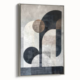 Framed abstract minimalist wall art featuring soft silver tones, displayed in a sleek frame, enhancing modern decor with a sophisticated touch. Perfect for contemporary interiors.