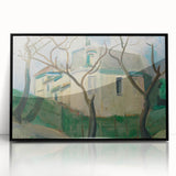 Expressionist Villa Painting – Tranquil Garden Wall Art